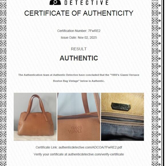 Gianni Versace vintage Boston bag EUC w/COA - Picture 12 of 12